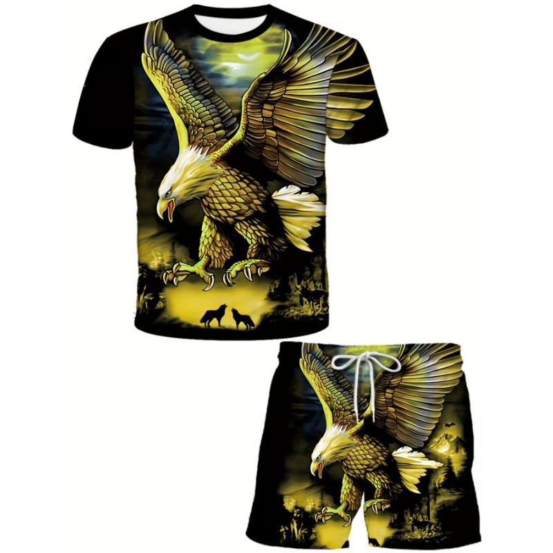 New Summer Men'S Shorts And T-Shirt Set Available Directly from The Factory