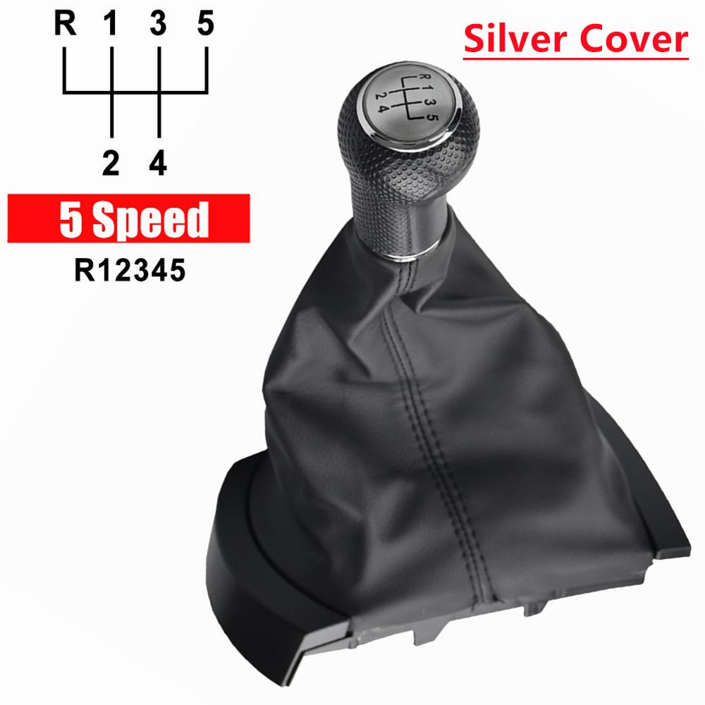 For SEAT Ibiza 2002 2003 2004-2010 New Manual 5 6 Speed Car Gear Stick Shift Knob Lever HandBall PU Leather Gaiter Boot Cover