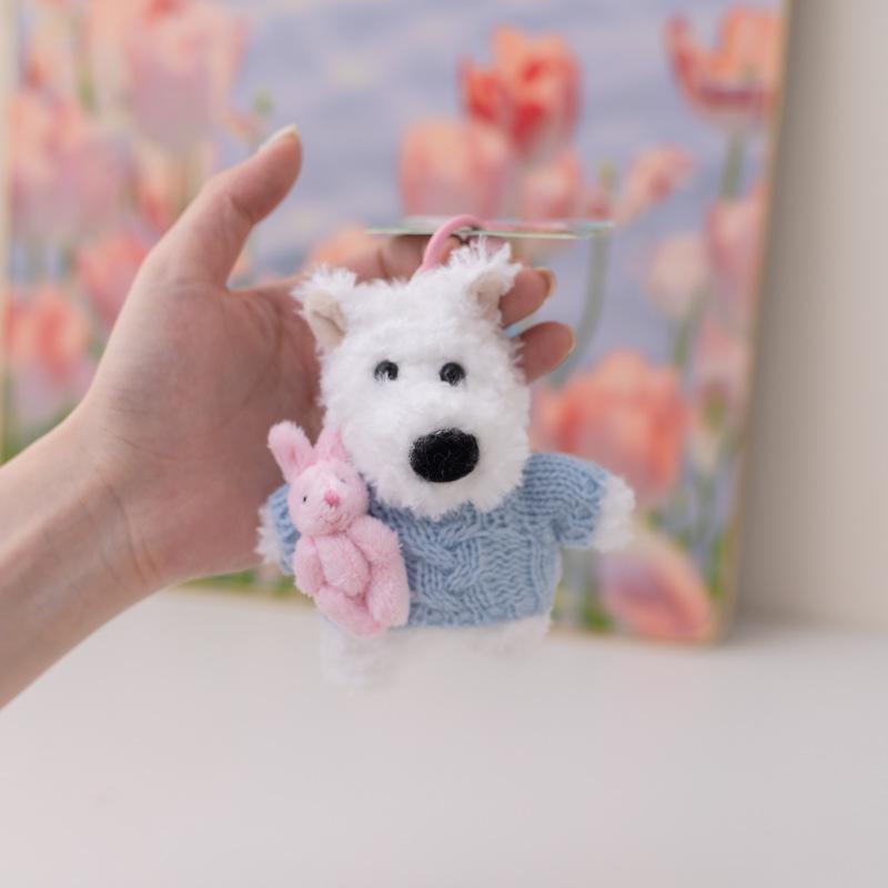 New Scribbled Puppy West Highland Bag Pendant Cute Doll Keychain To Send Girlfriend Gifts