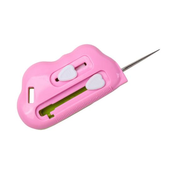 

Магнитная направляющая для шва 3 в 1 Многофункциональная направляющая для шитья со шкалой, нитевдевателем и распарывателем швов B розовый/зелёный