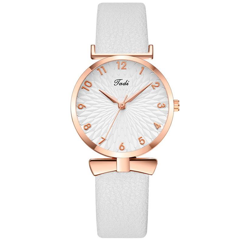 Pu Leather Strap Wristwatch Quartz Watches for Women Clock Watch Gift