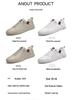 Men's Spring-Summer Casual Leather Board Shoes: Small Size Perforated White Lace-ups
