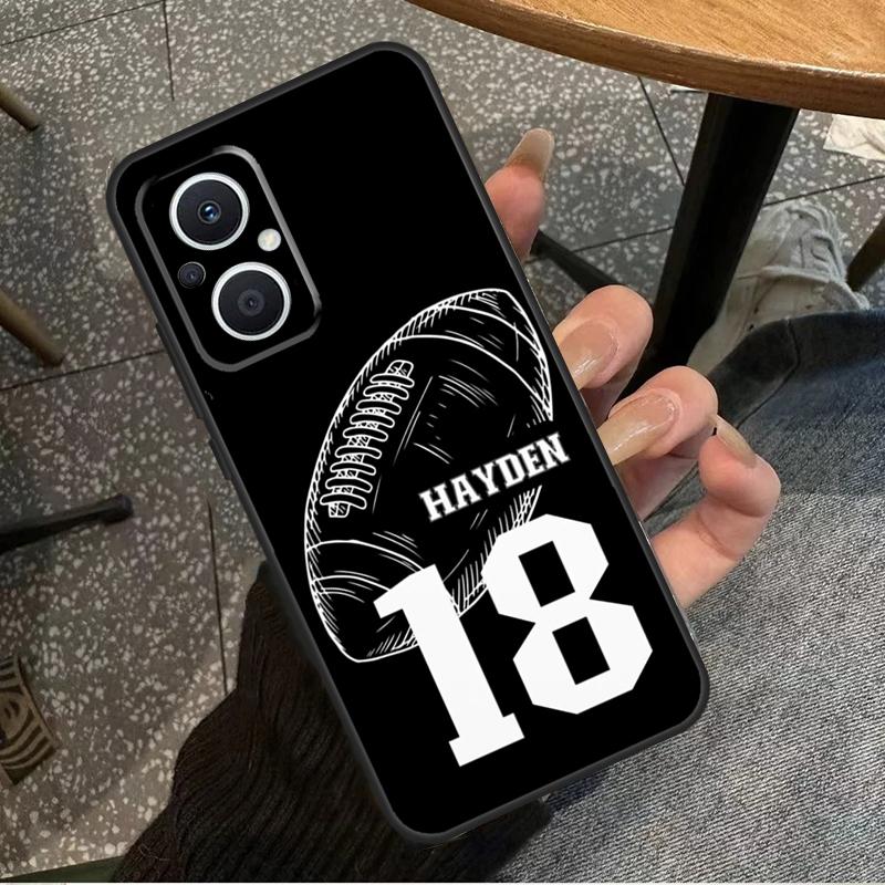 Personalised Name Football Volleyball Case For OPPO Reno 8 7 6 5 4 Lite 2Z 4Z 5Z 8T 10 OPPO Find X5 X6 Pro X2 Lite X3 Neo Cover