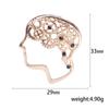 Creative Retro Brain Brooch Alloy Electroplating Personalized Versatile Corsage