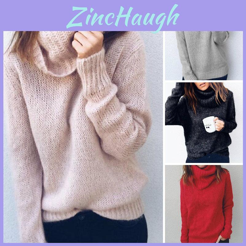 Elegant Women Winter Warm Turtleneck Sweater Pullover Perfect For Cold Days