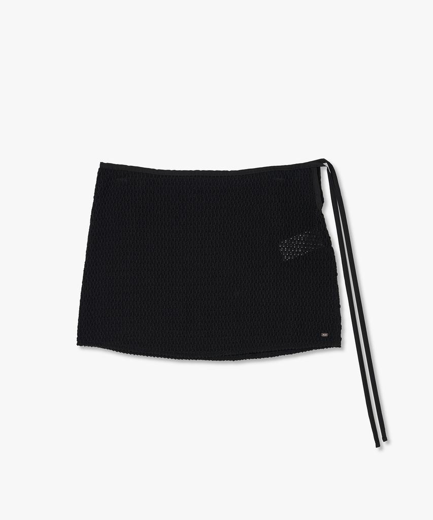 Plack Woman Crochet Wrap Skirt_2 Colors