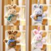 Plush Rabbit Scarf Doll Keychain Toy Animal Pendant Backpack Decoration Gift