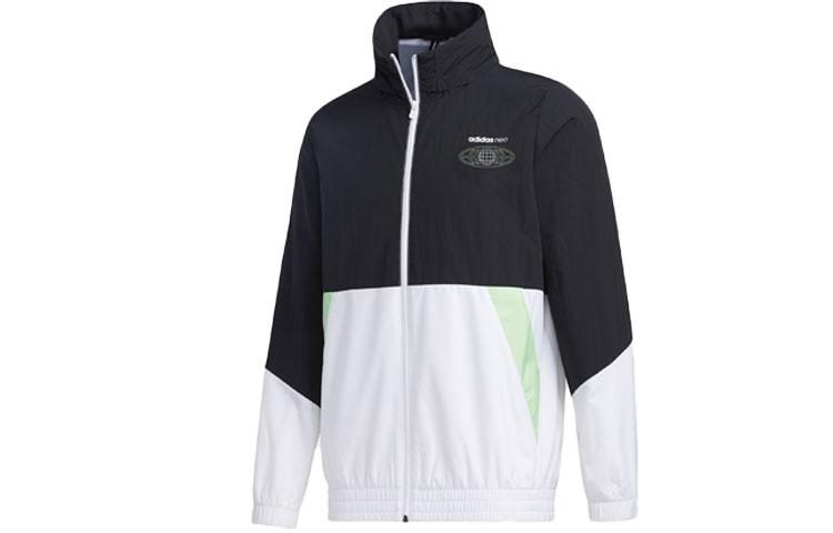 Adidas Neo Trench Coats Men s Black/White Hooded Moderate GL7187 XS