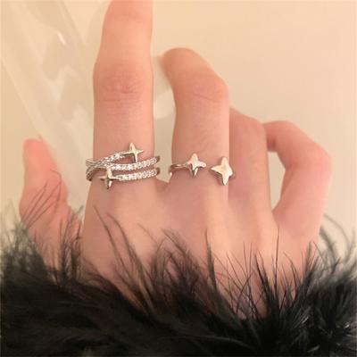 Simple Star Open Ring - Women's Unique Design, Fashionable and Stylish, Adjustable Opening for Index Finger, Lightweight