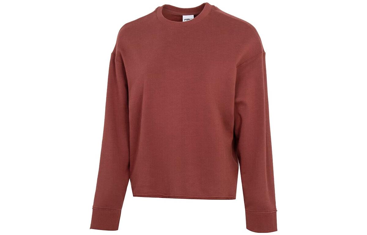 Nike Sweatshirts Women s Dark Red Crew Neck Moderate Regular DM6976-231 M