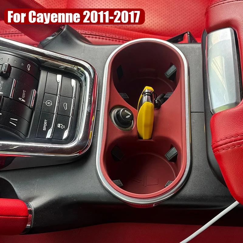 For Porsche Cayenne 958 2011 2012 2013 2014 2015 2016 2017 Silicone Car Cup Holder Insert Coaster Drink Organizer Accessories