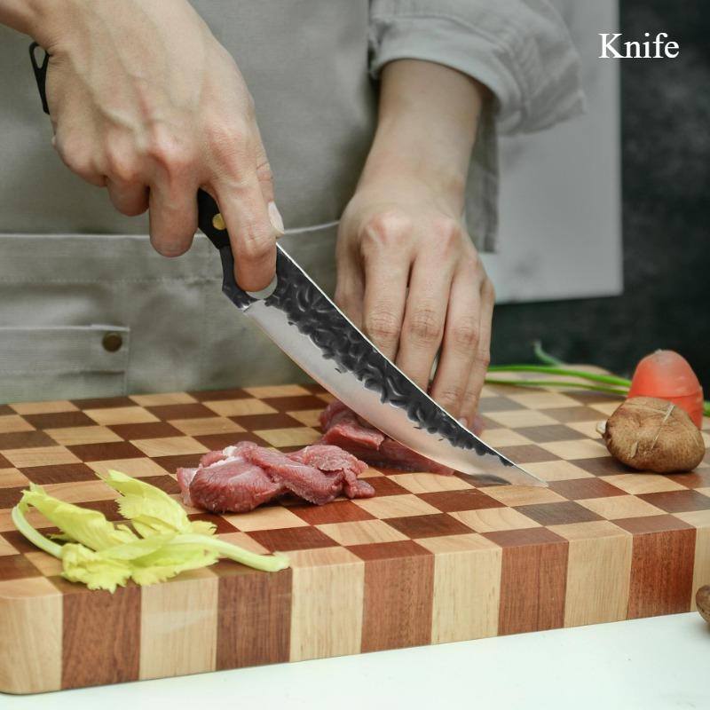 Cuțite profesionale pentru dezosat bucătărie Mâner din lemn Cuțit de pescuit din oțel inoxidabil Mâner anti-alunecare Cuțit pentru tăiat carne și pește