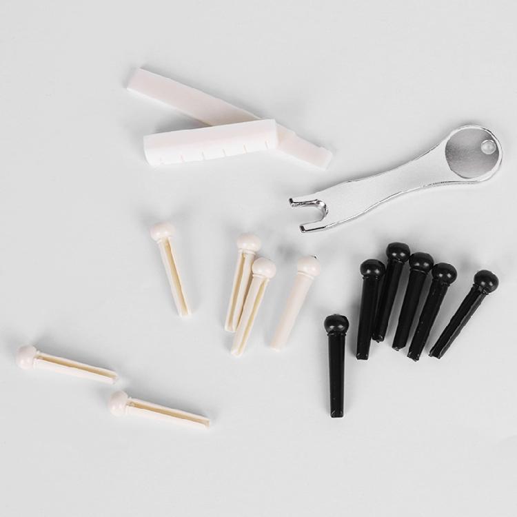 15Pcs/Set Remover Guitar Saddle Nut Set Acoustic Guitar Bridge Pins Nail Puller