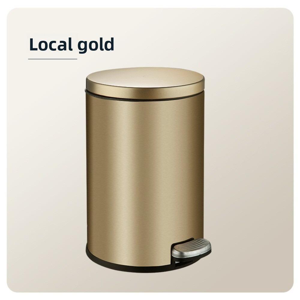 Stainless Steel Bathroom Trashcans with Lids 8L Garbage Bin Foot Pedal Flip Cover Waste Basket For Home Indoor Hotel