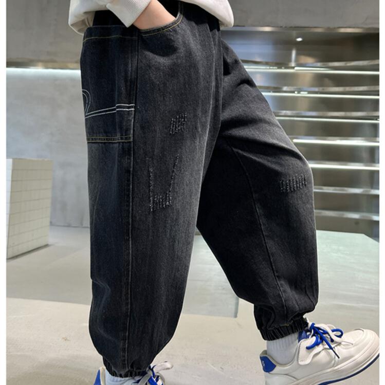 Haine pentru băieți Blugi Pantaloni robusti și arătoși de primăvară și toamnă Pantaloni casual stilați pentru bebeluși coreeni