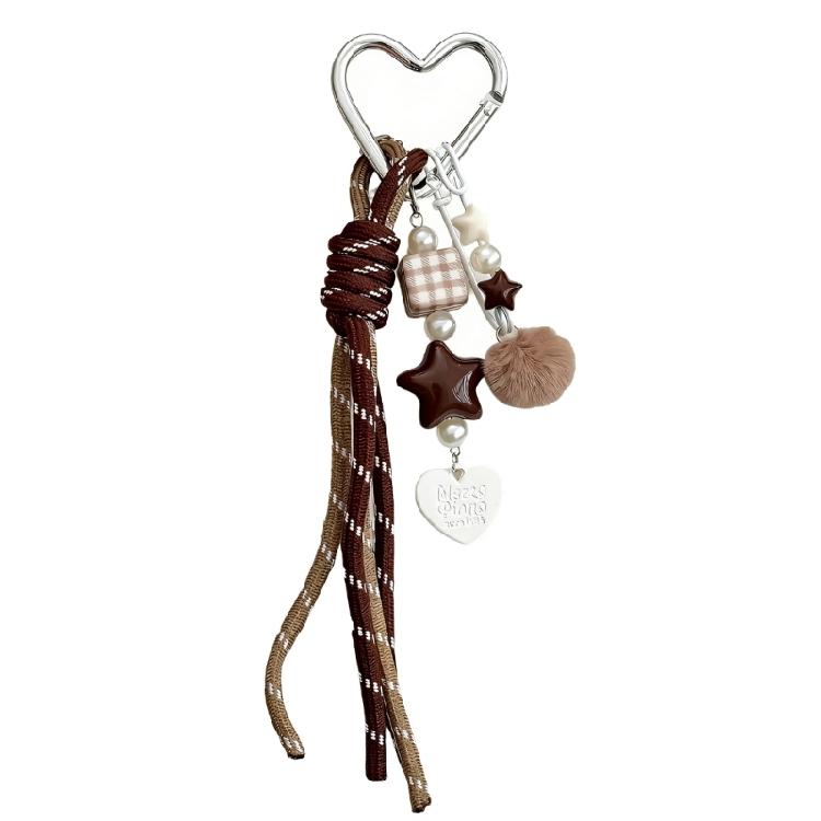 

Multipurpose Key Holder With Musical Festival Beaded Designs Vibranting Color Portable Accessory кофейный