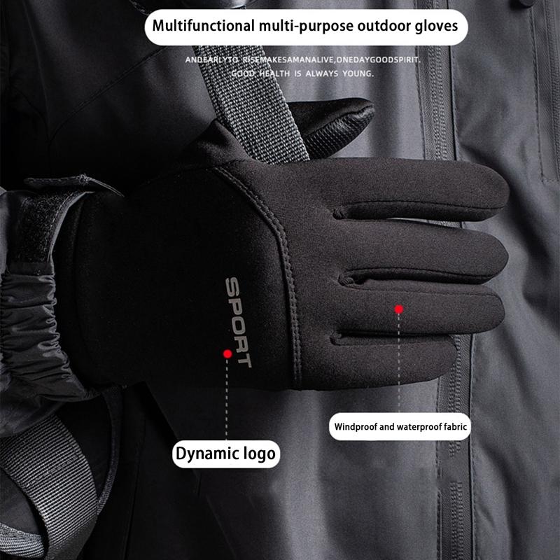 Windproof Cycling Gloves Winter Touch Screen Bicycle Gloves Outdoor Scooter Windproof Riding Motorcycle Ski Warm Bike Gloves