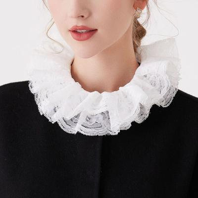 Falscher Kragen Rundhals-Sweatshirts Tops Falscher Kragen Schnürverschluss Halloween Maskerade Shirt Ausschnitt-Verstärker