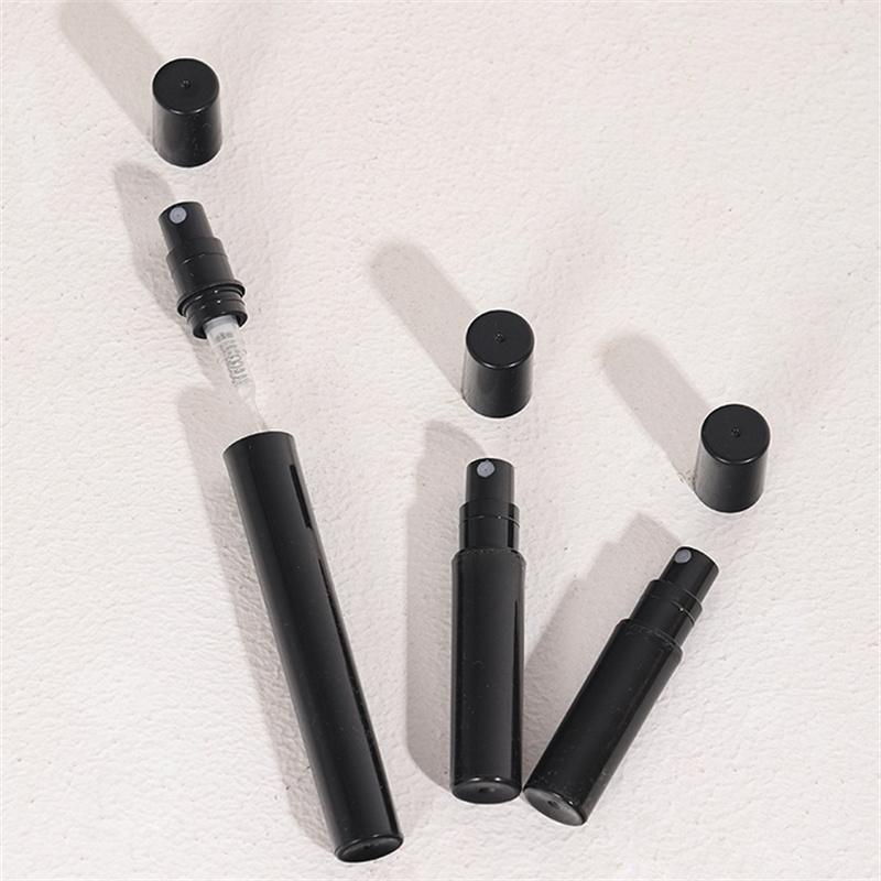 

10/100pcs 2ML 3ML 5ML Black Portable Plastic Spray Bottle Perfume Bottle Atomizer Mini Sample Test Tube Thin PET Vials Wholesale 10PCS