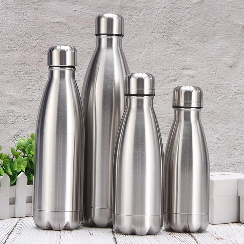

304 stainless steel cola bottle large capacity sports car mug can be printed into a single layer thermos cup 350ml