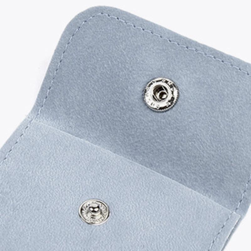 Small Jewelry Gift Bag Package Snap Button Pouch Jewelry Velvet Bags Snap Container for Necklaces Bracelet Rings