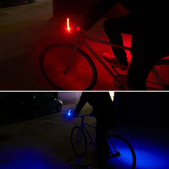 2Pcs Handlebar Turn Lights Safe Anti-rust Aluminum Alloy Horn Handlebar with LED Turn Light for MTB Bicycle