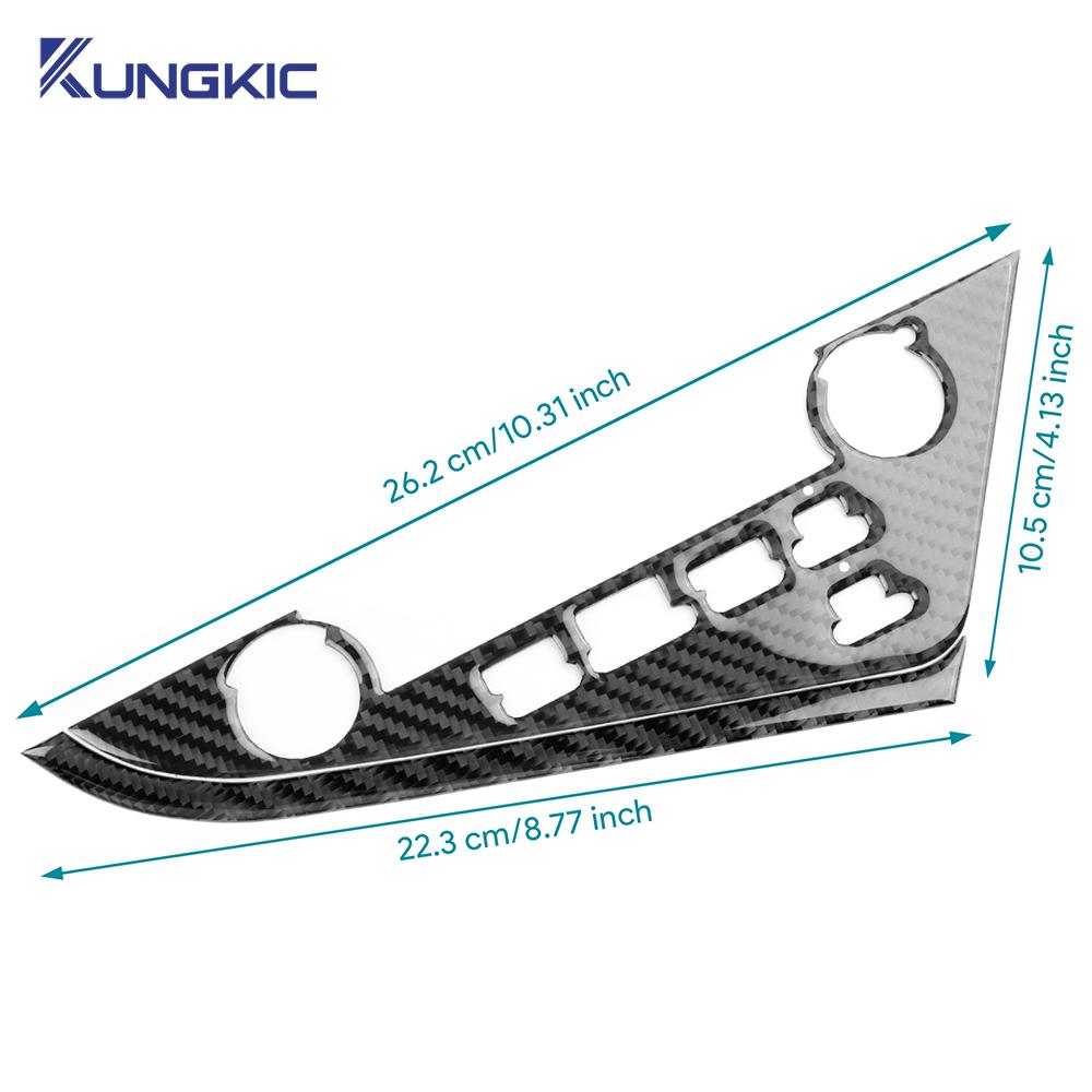 Real Soft Carbon Fiber For Toyota Camry 2018 2019 2020 2025 2025 LHD Car Central Control Button Frame Interior Trim Accessories