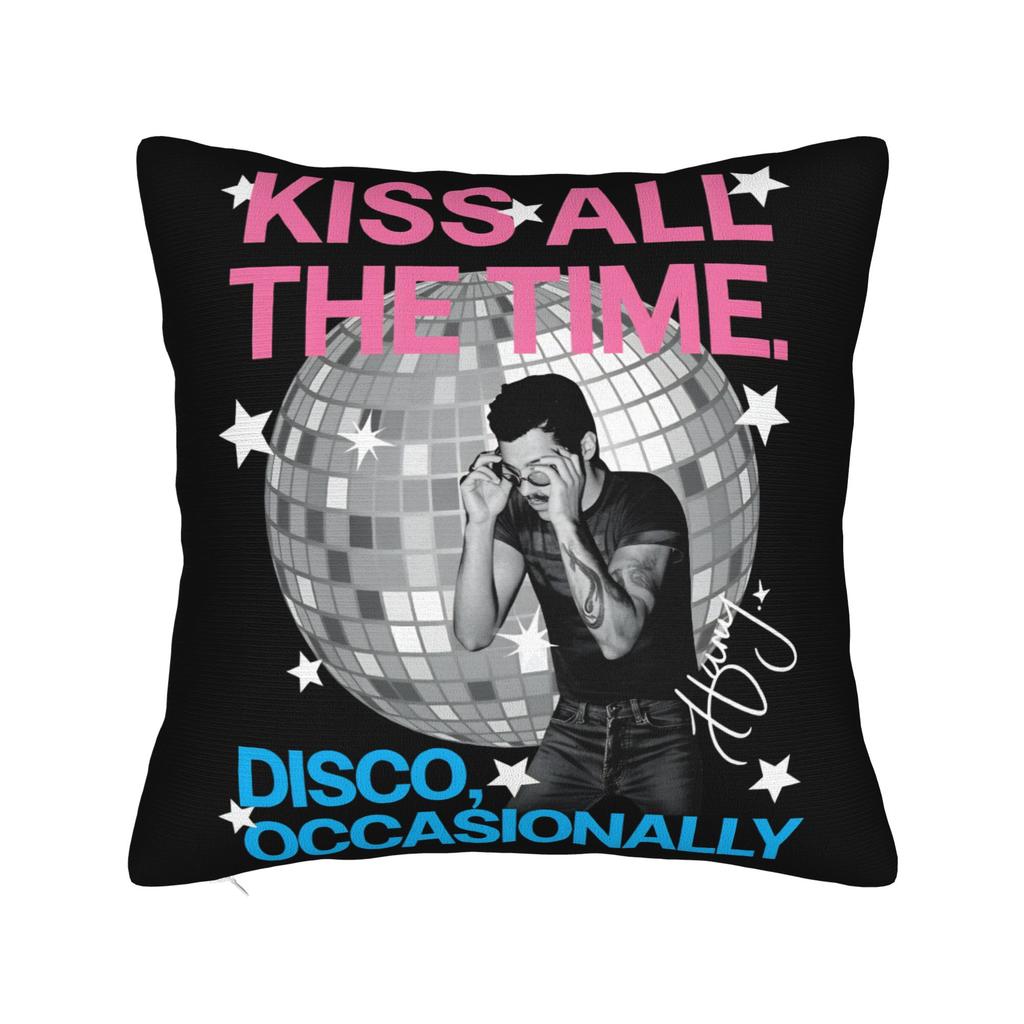 Kiss All the Time Pillowcases Harrys Styles New Album Funny Pillow Case For Wedding Party Home Decor Square Pillow Cover