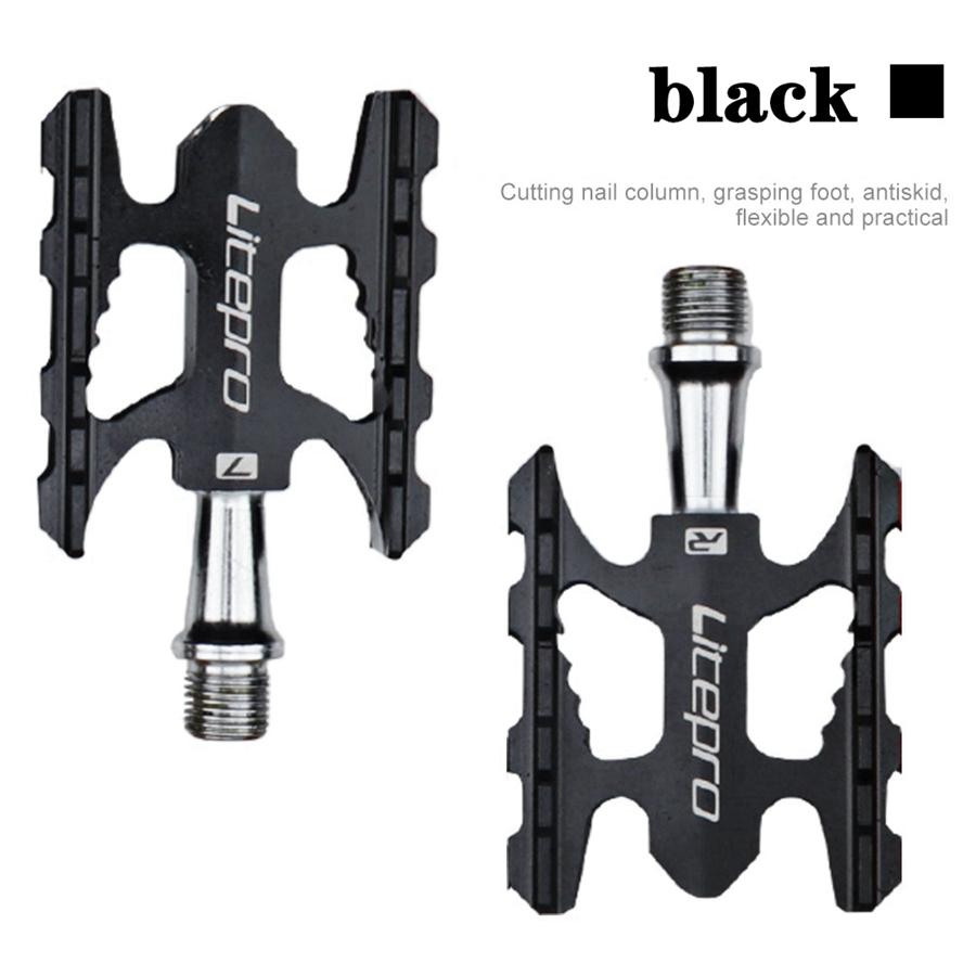 

Litepro K3 Folding Bike Pedal Sealed Bearing For Brompton Fnhon Aluminum Alloy Non-slip MTB Road BMX Universal Bicycle Pedals чёрный