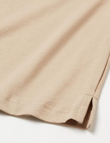 Amazon Essentials Men's 100% Organic Cotton Oversized Long Sleeve T-Shirt, Tan, Size Small
