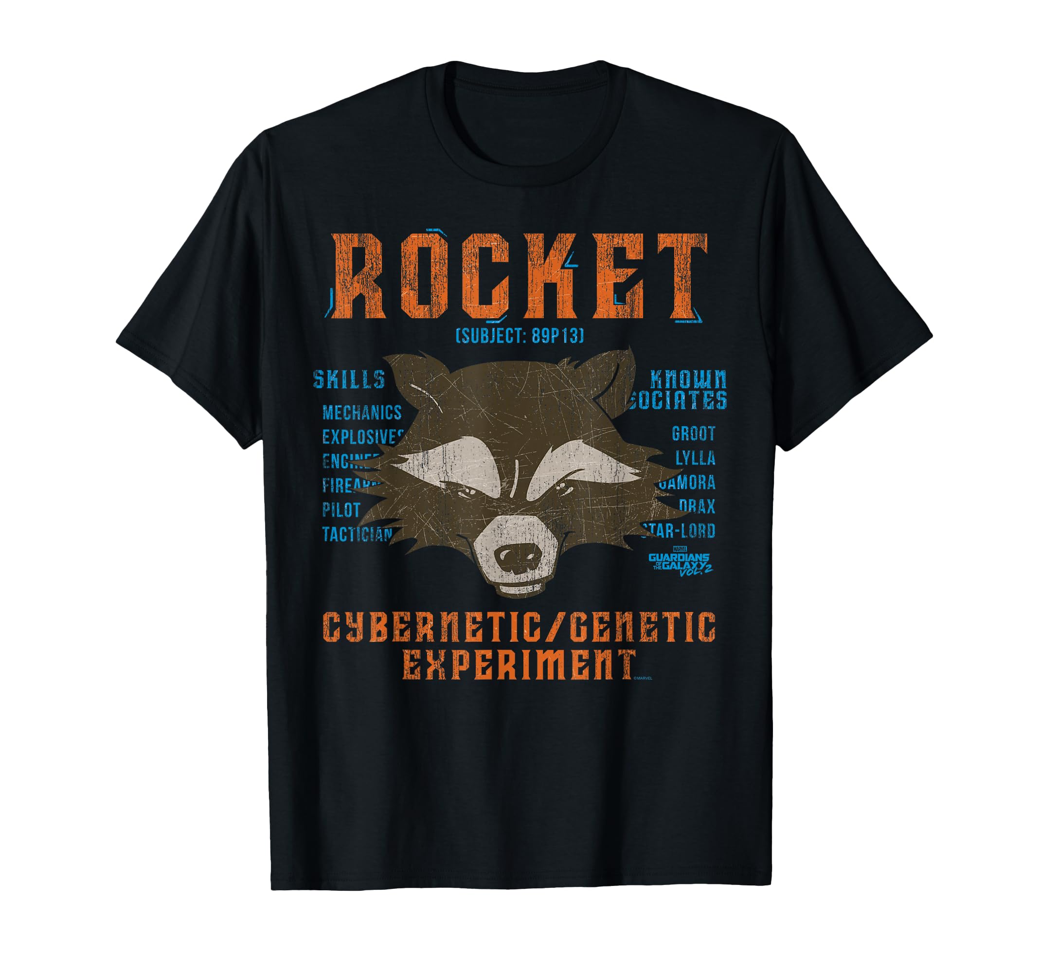 

Marvel Guardians of the Galaxy Vol. 2 Rocket Raccoon Skills T-Shirt