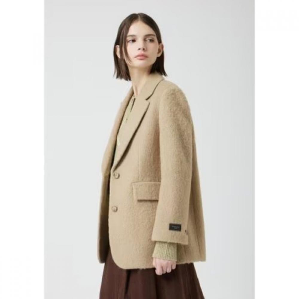 Cc Collect Alpaca Blend Tailored Single Short Coat C254msg003c BE/55