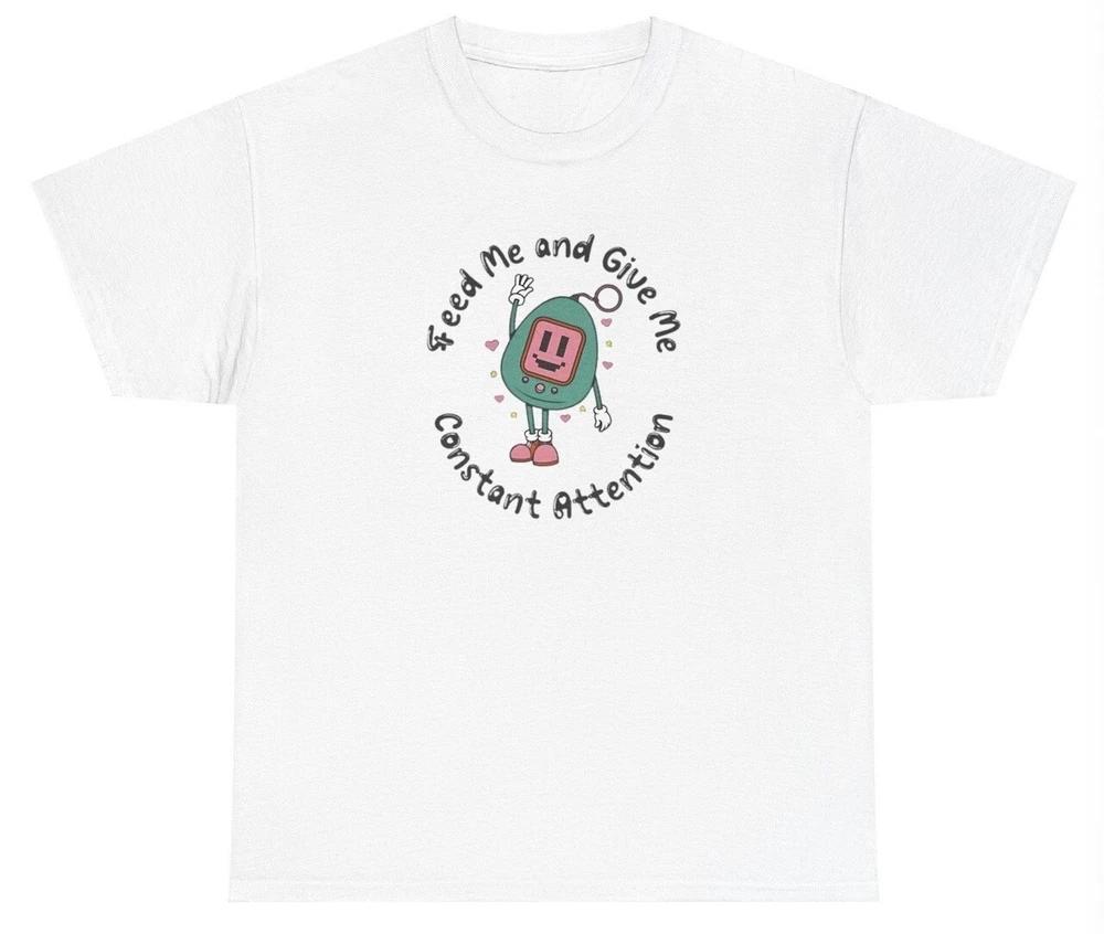 Give Me Attention TShirt Funny 90s Video Game Graphic Clingy Shirt For Unisexs S