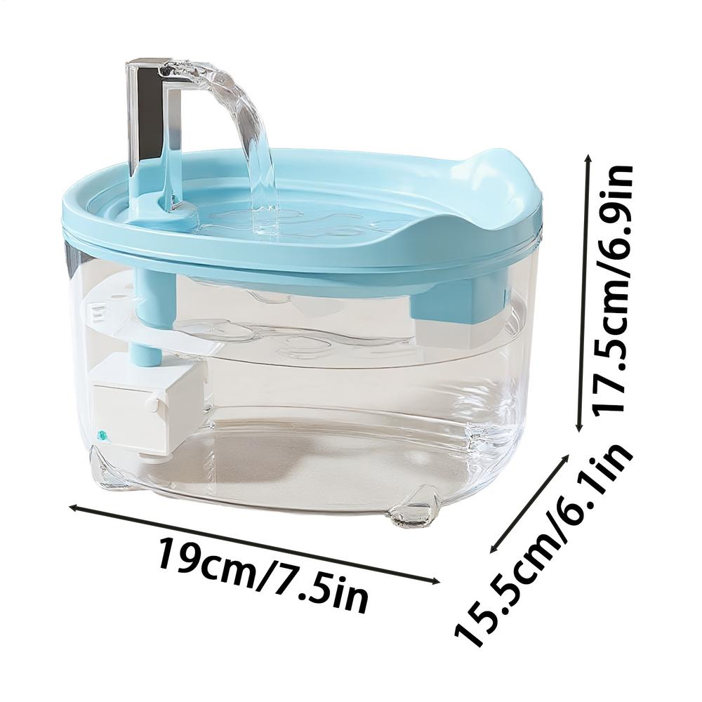 

Фонтанчик для тварин Фонтанчик для пиття котів Диспенсер для води для собак Автоматична годівниця Поїлка Миска 1.5 л Для дрібних тварин Домашній улюбленець Цуценя Кошеня синій