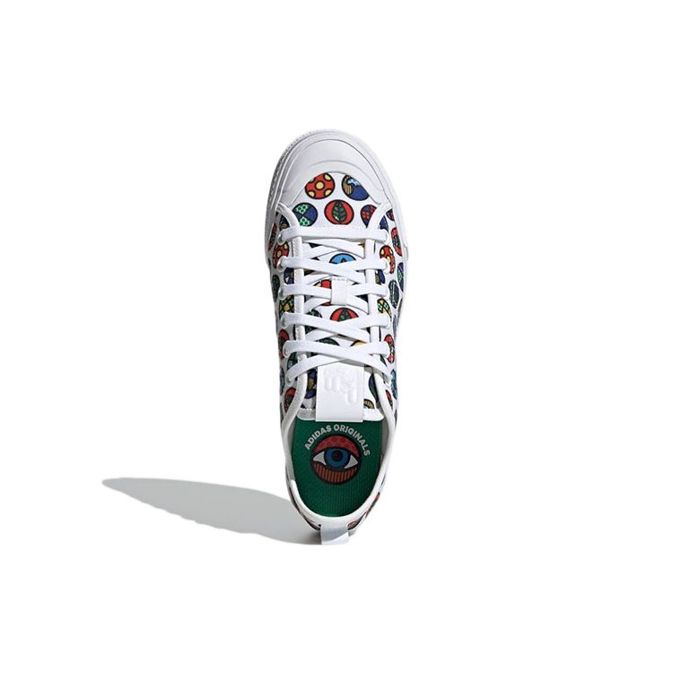 Adidas Originals Craig Karl X  Nizza Rf All Over Print Casual Low Top Sneakers Unisex Sneakers White Blue Red GY7915