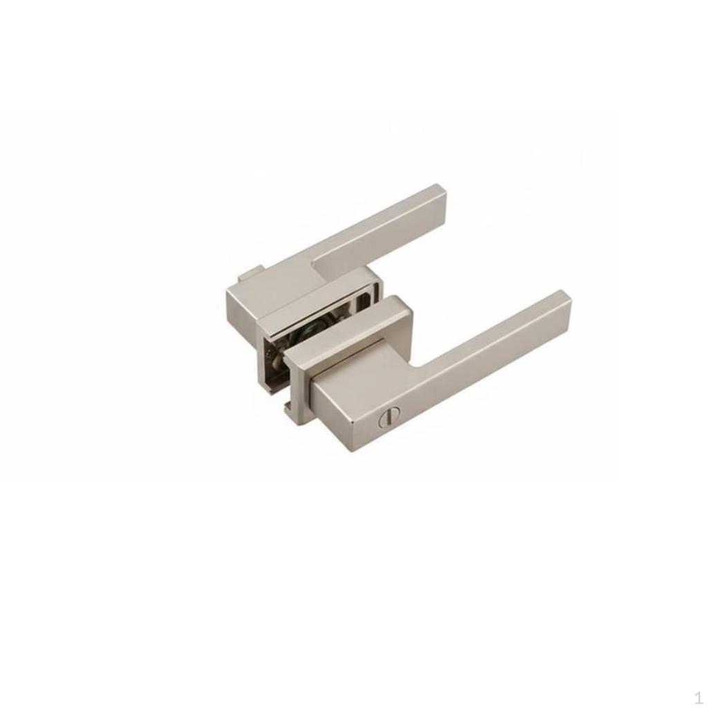 Narrow Frame Glass Door Lock Anti Aluminum Alloy Handle WearResistant for Washroom, Office