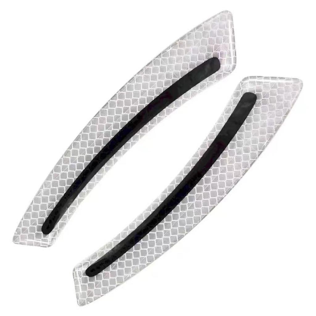 2pcs Safety Stickers Car Reflective Decorative Stickers -collision Strip Wheelbrow Sticker