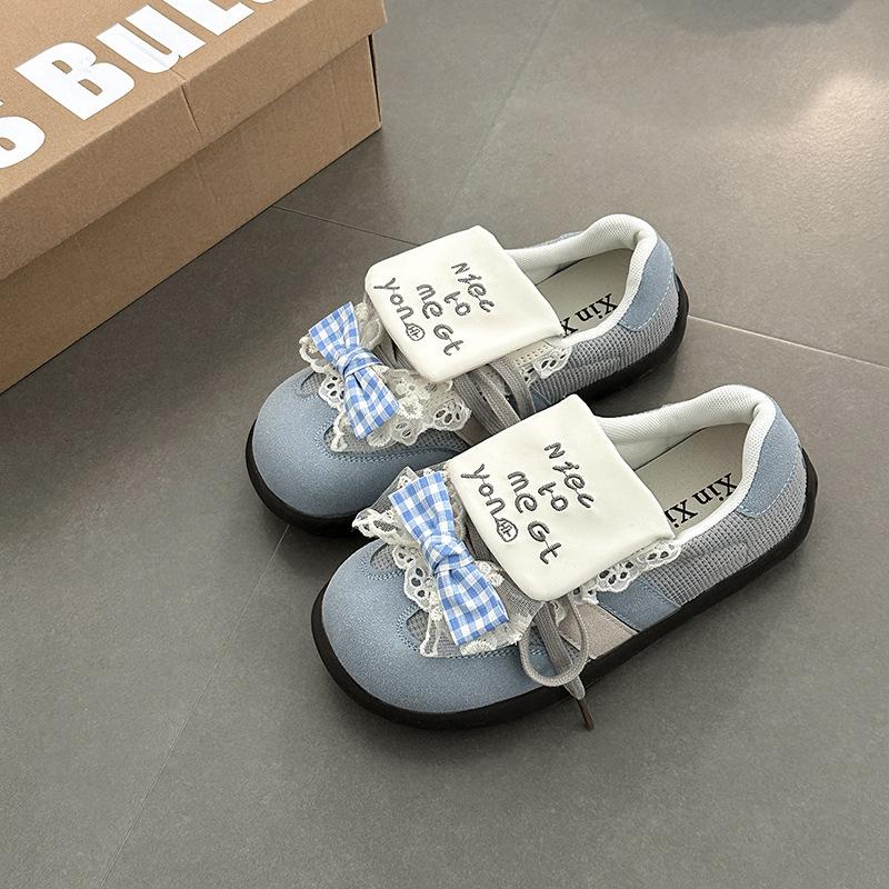 Cute versatile niche style flip ballet puff single shoes women's 2025 spring new ugly cute casual moral training shoes tide