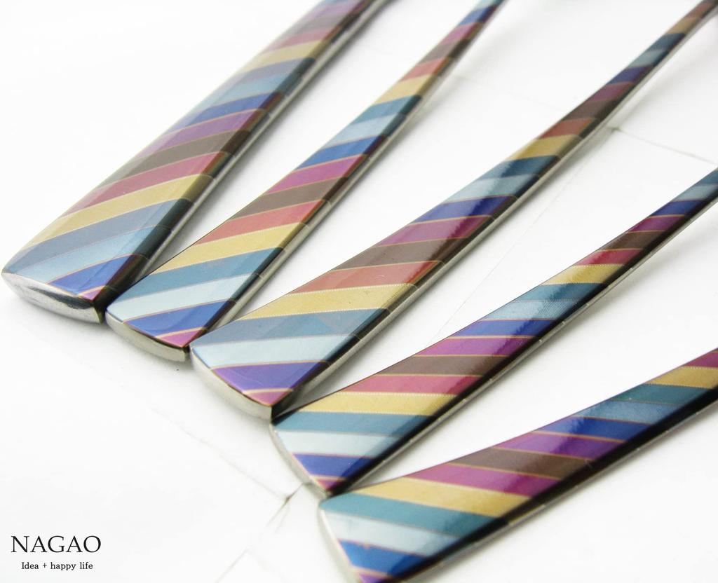 Nagao Ice Spoon Stainless Steel Multicolored Made In Japan -Niji- 12.7cm 18-8