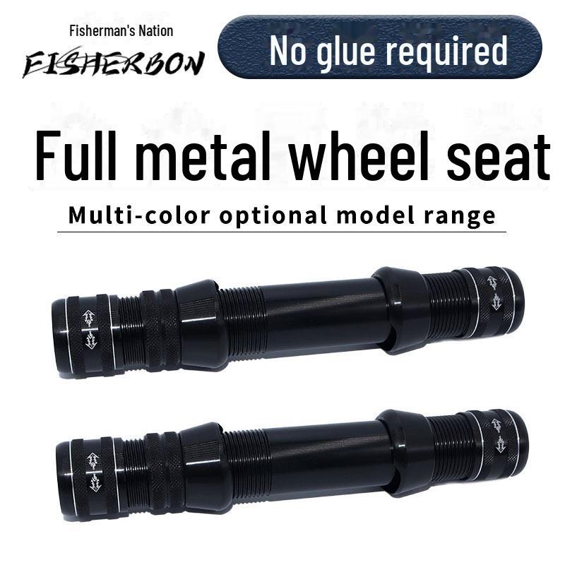 Retractable All-Metal Fishing Rod Seat with Self-Locking Mechanism