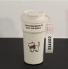Water Bottle Cute Bear Coffee Cup High Value Straw Coffee Cup with Lifting Rope Portable Portable Thermal Insulation Cup