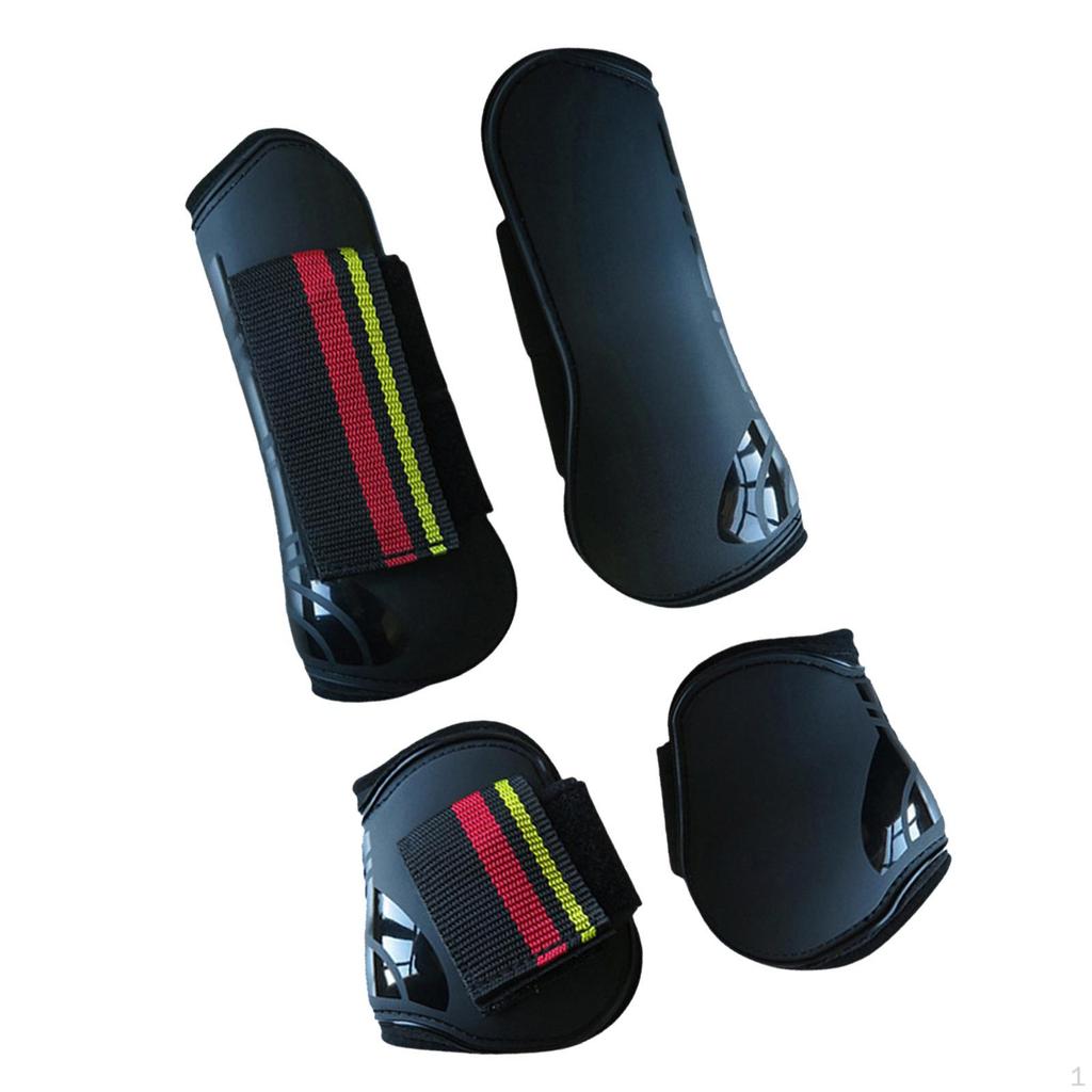 4 Pieces Horse Tendon Boots for Front and Rear Legs Professional Support Comfortable