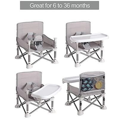 Chaise de salle à manger portable pliable pour bébé avec ceinture de sécurité pour enfants, chaise de plage pour camping, siège d'alimentation confortable pour bébé