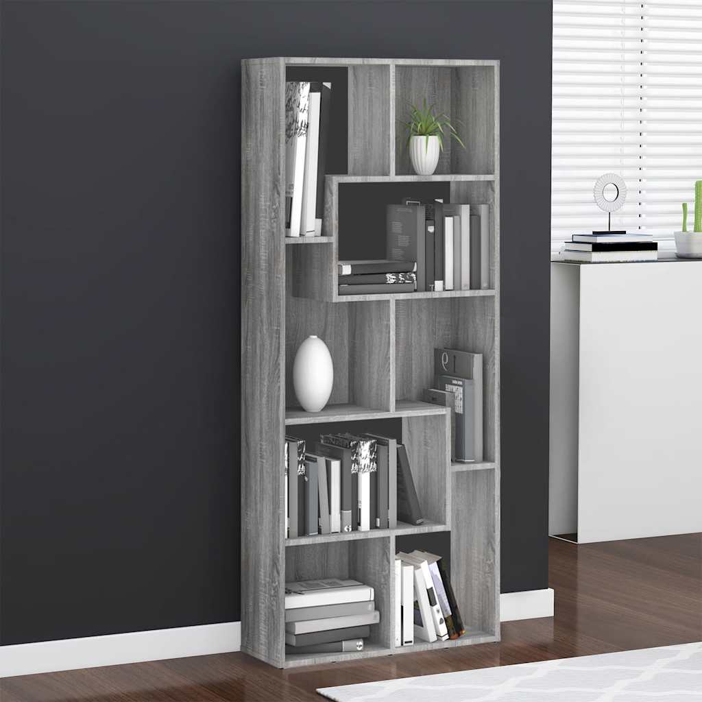 Vidaxl Bookshelf, Sonoma Oak Grey, 67X24X161 Cm