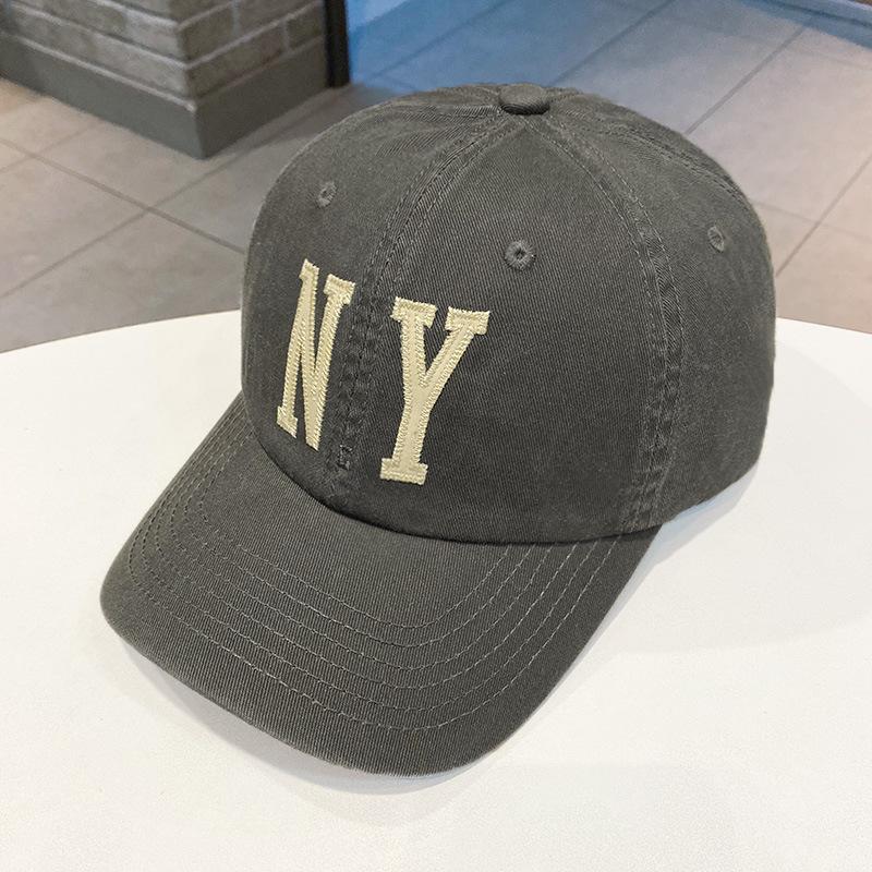 Big Head Circumference Baseball Cap Female Face Small Spring And Summer Letter Embroidered Hat Female Soft Top Sunshade Cap Female