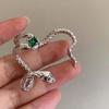 1Pcs Hiphop Punk Snake Shaped Ear Cuff Earring for Women Exaggerated Silver Color Animal Ear Clip Earrings Jewelry Accessories
