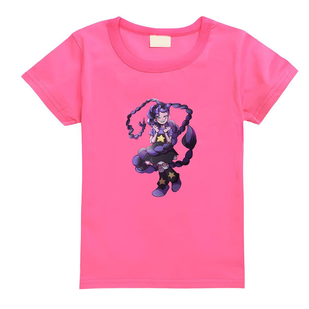 4159 Kids Girls Lily Lovebraids Print Short Sleeves Casual T-Shirt