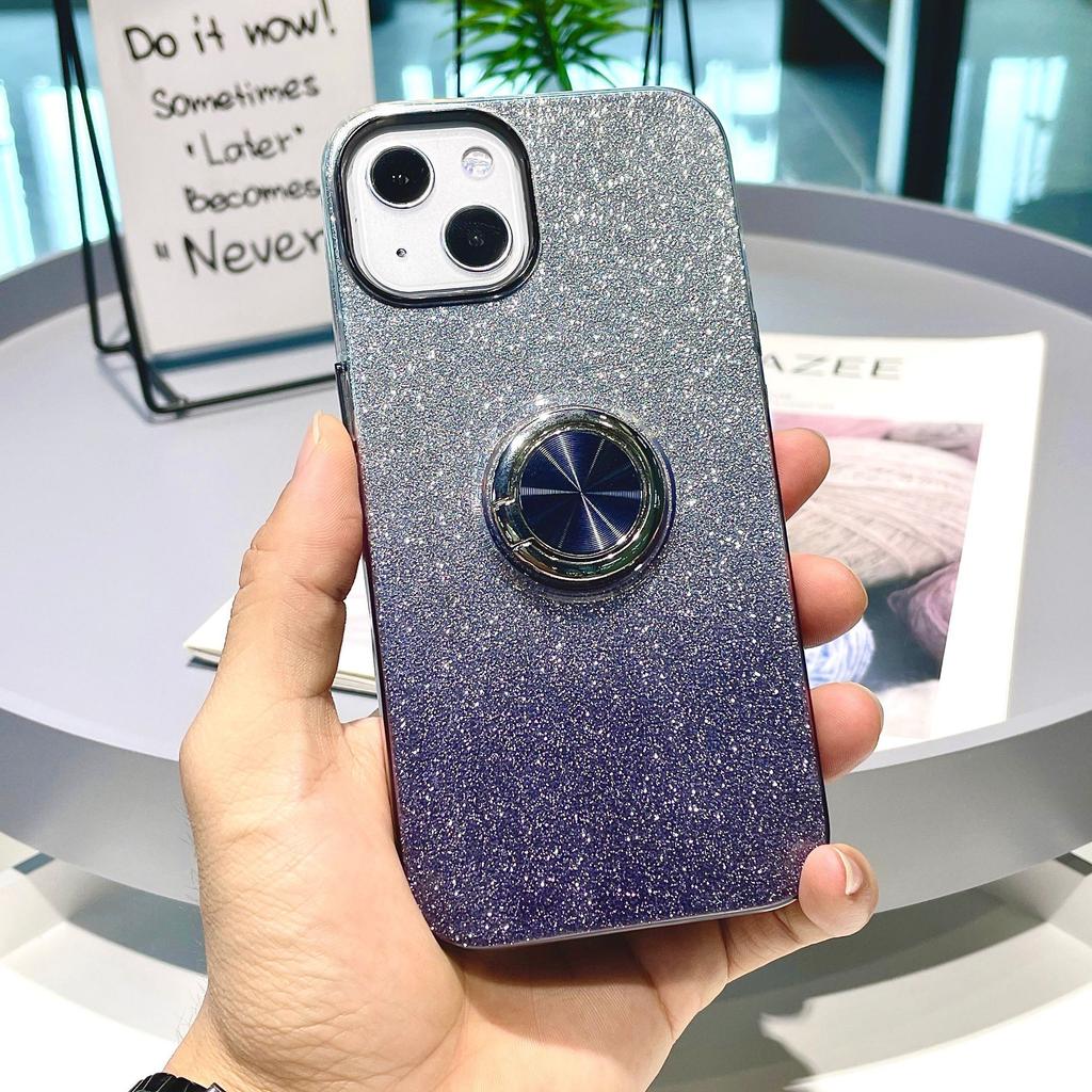 Gradient Star Dot Glitter Ring for IPhone16 Mobile Phone Case for Apple 15proINS Style 14plus Advanced 13