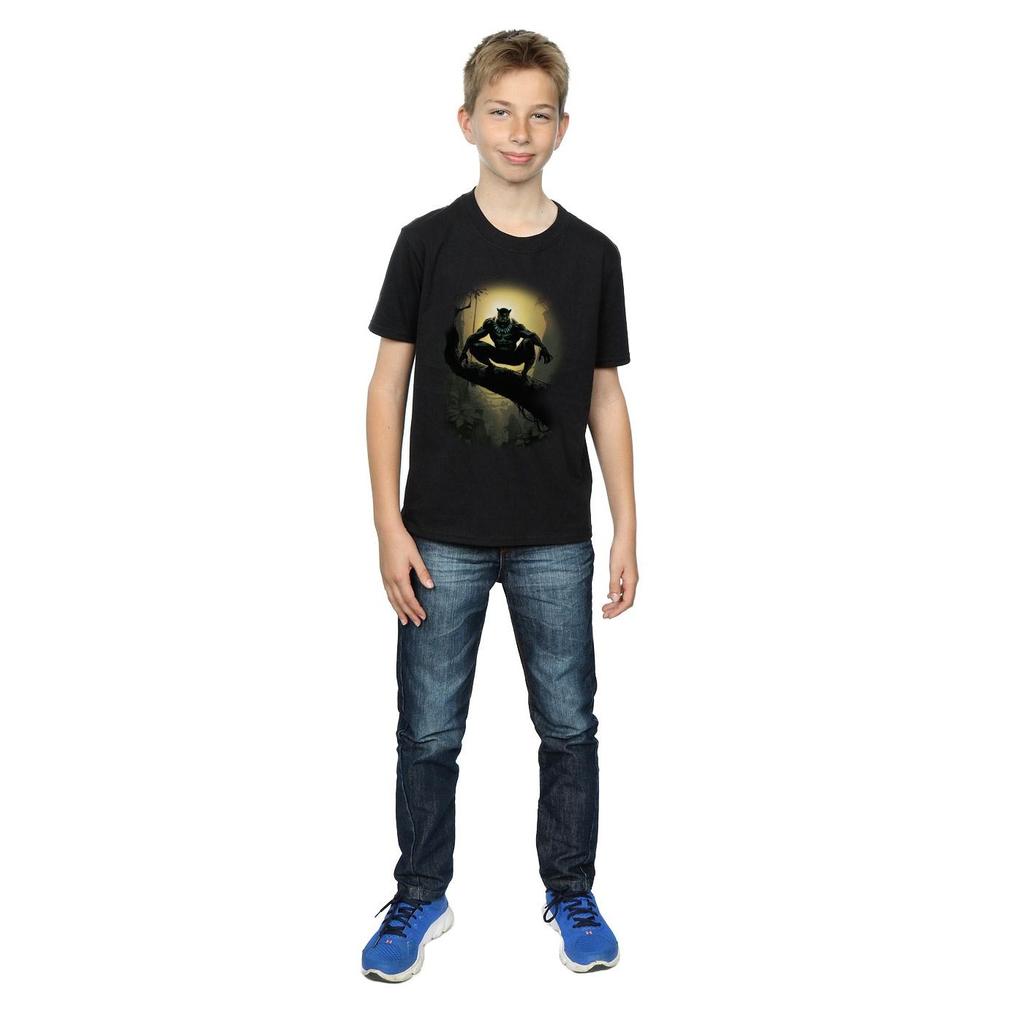 Marvel Boys Black Panther Crouching T-Shirt