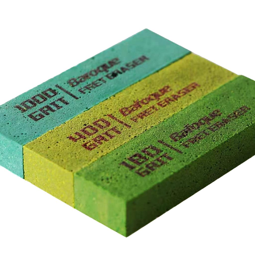 Guitar Fret Polishing Erasers Cleaner Guitar Maintain Tool for Cleaning Fret Wire/String/Metal 180&400&1000Grit